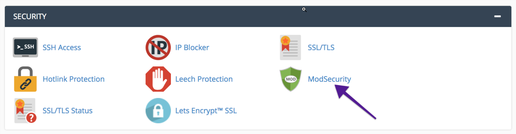 禁用ModSecurity选项1