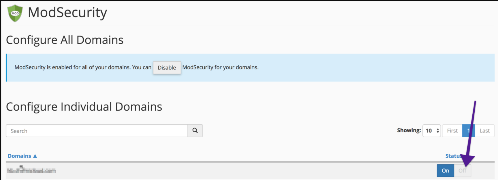 禁用ModSecurity选项2