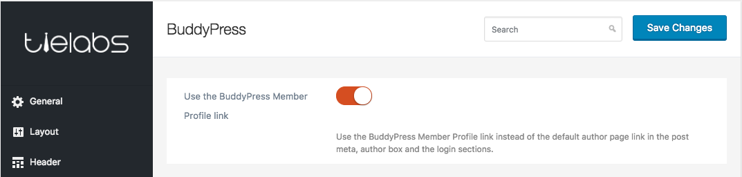 使用 BuddyPress 会员资料链接设置区域