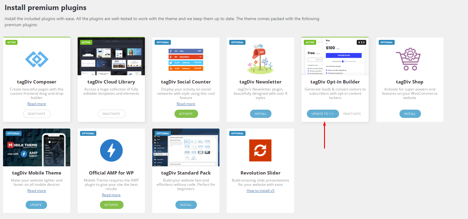 有新的可用tagDiv Opt-In版本